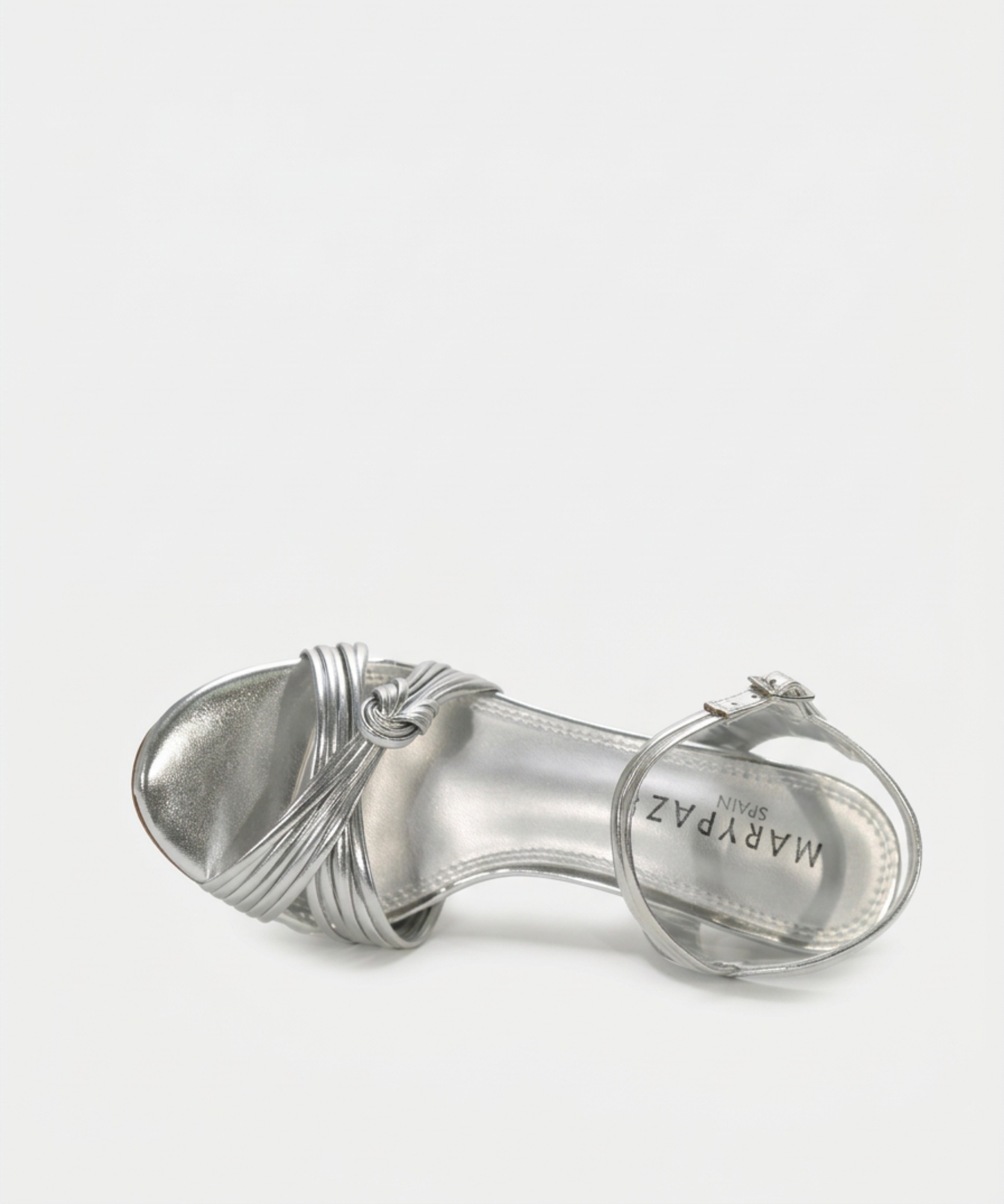 Sandalia tac&oacute;n tiras nudo image number null